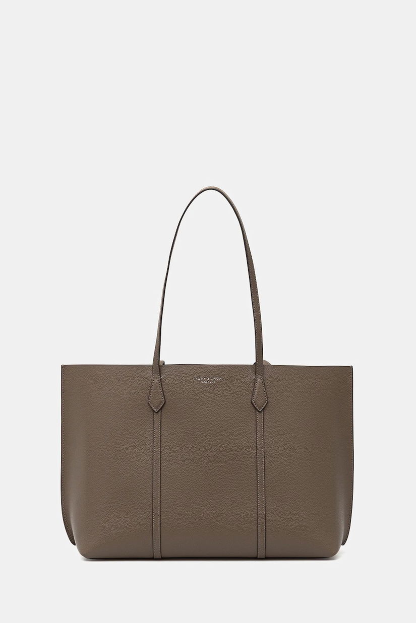 Tory Burch poșetă de piele Perry culoarea bej, 169476-250