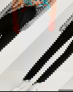 adidas pantaloni de trening Essential culoarea negru, cu imprimeu, JF1105