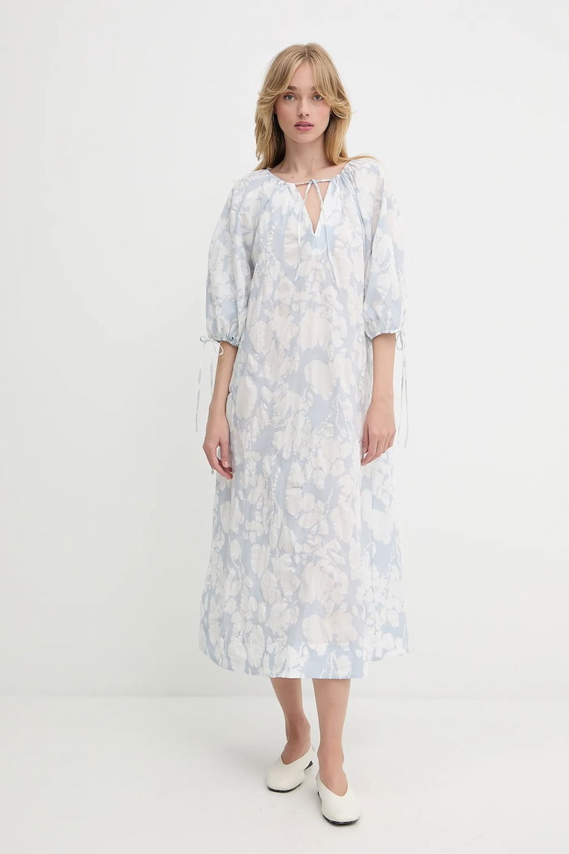 Samsoe Samsoe rochie din bumbac SAMATERA midi, oversize, F25200064