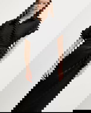 Answear Lab rochie culoarea negru, midi, drept