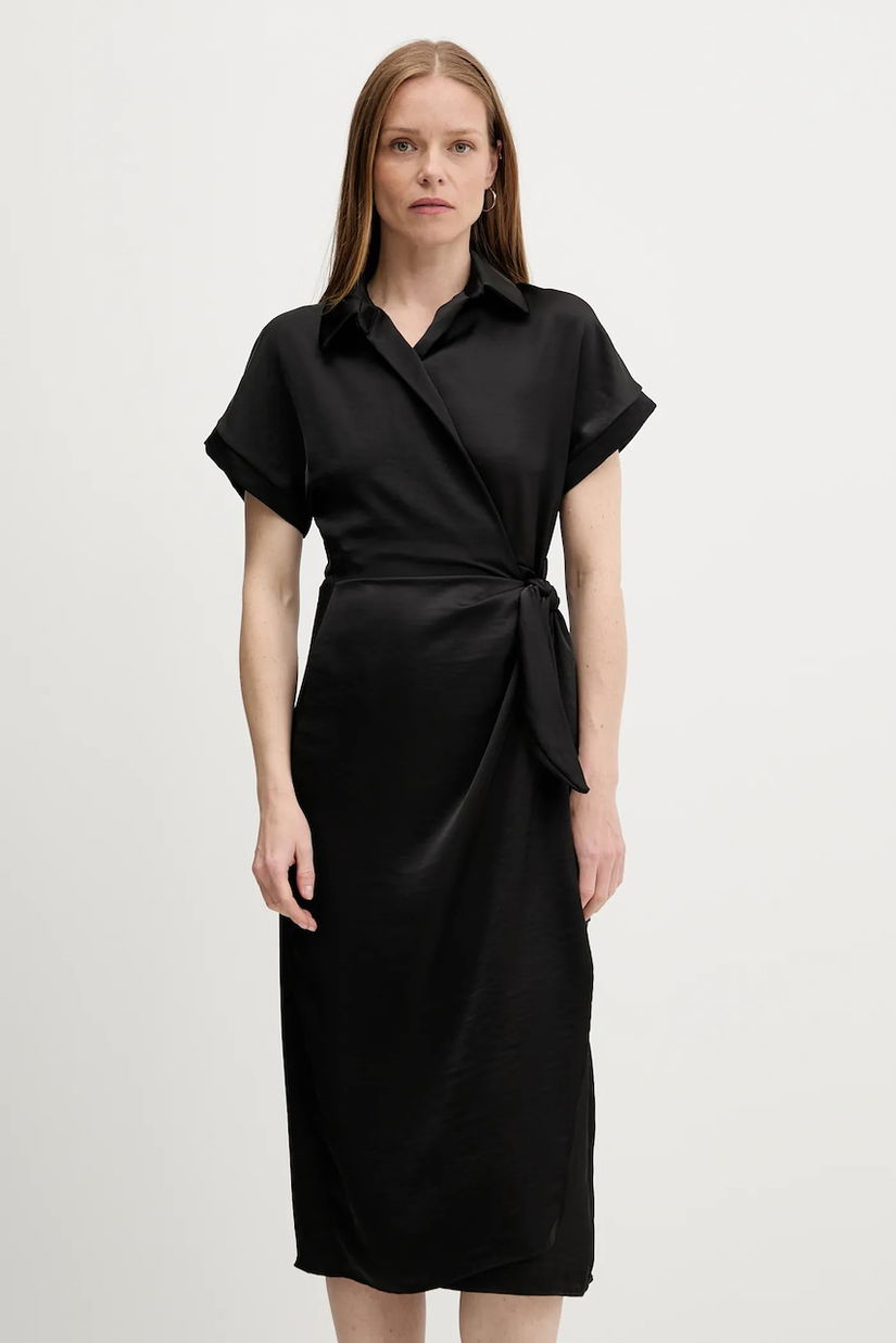 Answear Lab rochie culoarea negru, midi, drept