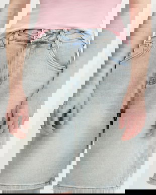 Answear Lab pantaloni scurti jeans neted, high waist