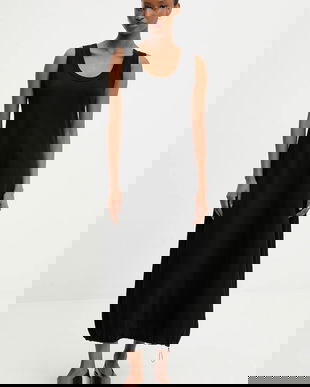 Answear Lab rochie culoarea negru, midi, drept