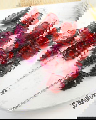 Cercei statement handmade unicat - PET-uri (plastic) reciclate - flori (cod1258)