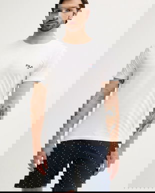 Fila pijamale de bumbac culoarea alb, cu imprimeu, FPS1222