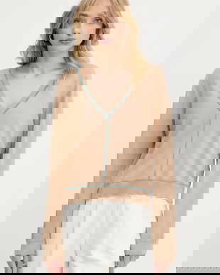 Karl Lagerfeld pulover culoarea bej, light, A3W18023