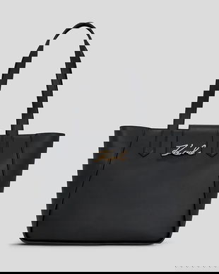 Karl Lagerfeld geantă de piele K/SIGNATURE culoarea negru, A3W30133