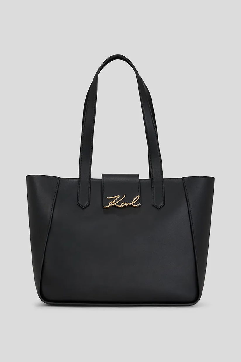 Karl Lagerfeld geantă de piele culoarea negru, A3W30133