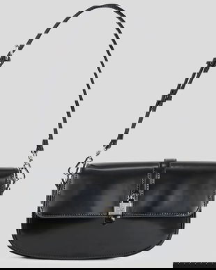 Karl Lagerfeld geantă de piele K/AUTOGRAPH culoarea negru, A3W30287