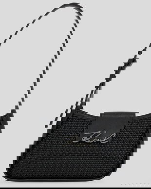 Karl Lagerfeld geantă de piele K/SIGNATURE culoarea negru, A3W30049