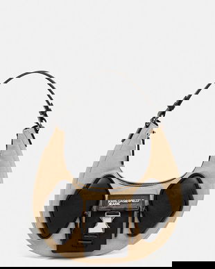 Karl Lagerfeld Jeans geantă culoarea bej, A3W30235