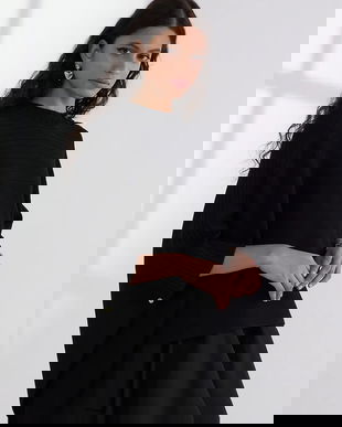 Karl Lagerfeld poncho culoarea negru, light, A3W18031