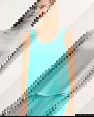 United Colors of Benetton pijama culoarea turcoaz, 41HY3P00S