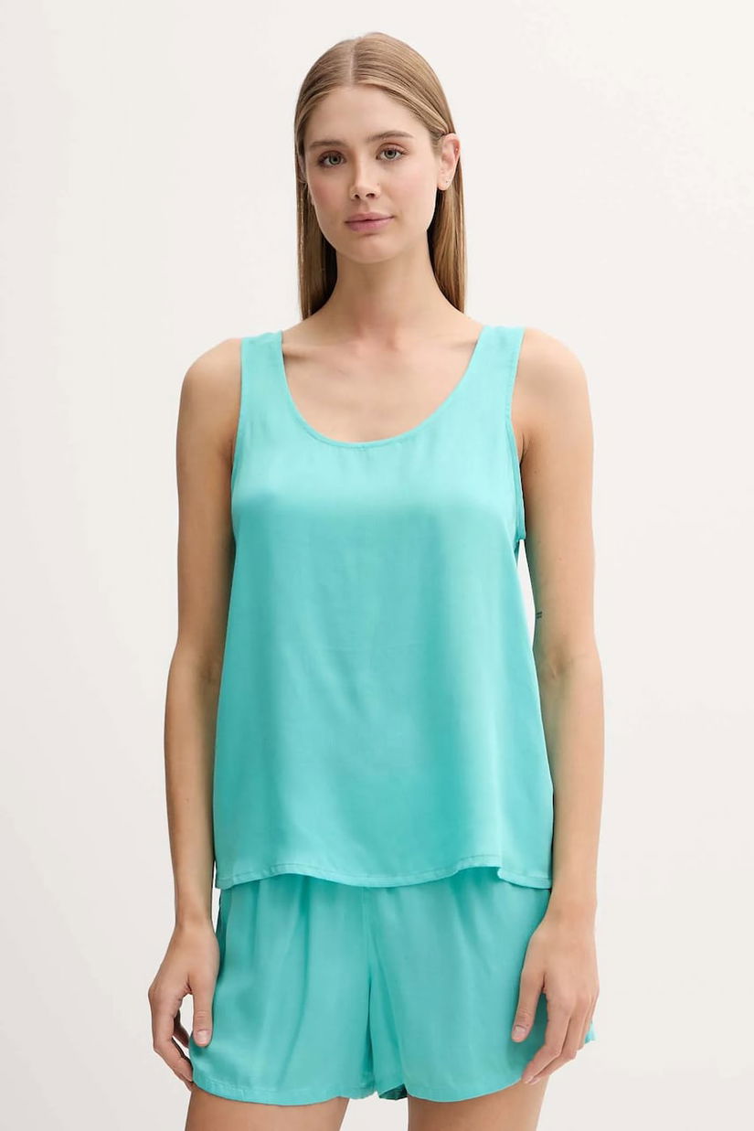 United Colors of Benetton pijama culoarea turcoaz, 41HY3P00S