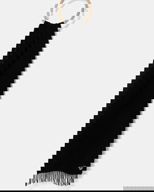 Paul Smith eșarfă de lână culoarea negru, uni, M1A-150K-PZEBRA