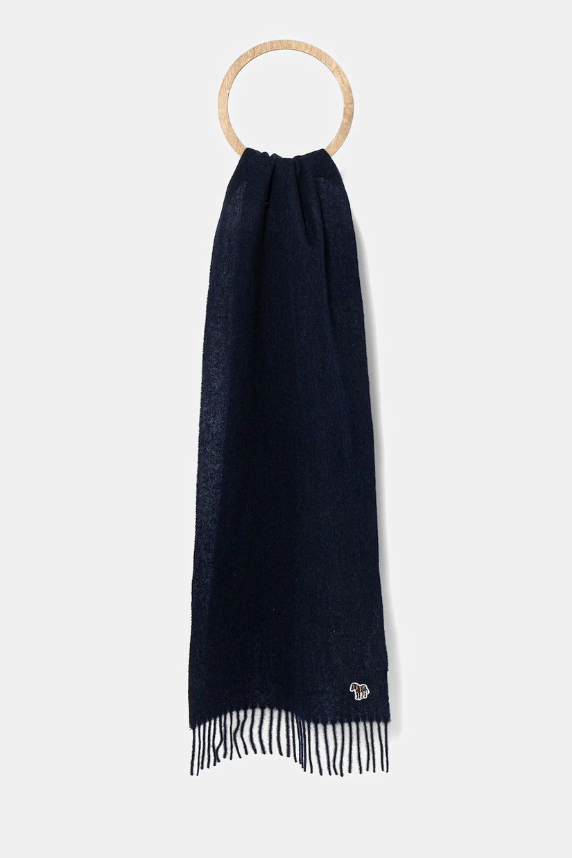 Paul Smith eșarfă de lână culoarea bleumarin, uni, M1A-150K-PZEBRA
