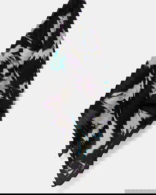 Karl Lagerfeld Jeans eșarfă culoarea negru, cu imprimeu, A3W33118