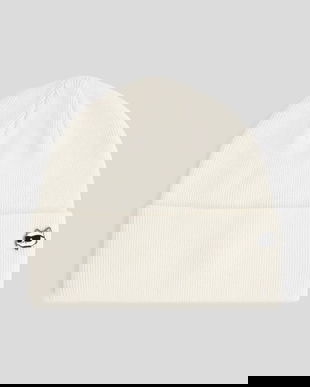 Karl Lagerfeld căciulă din amestec de lână IKON culoarea bej, A3W33146