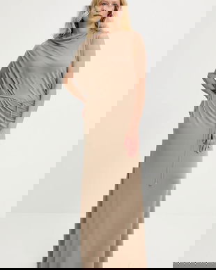 Answear Lab rochie culoarea bej, maxi, drept