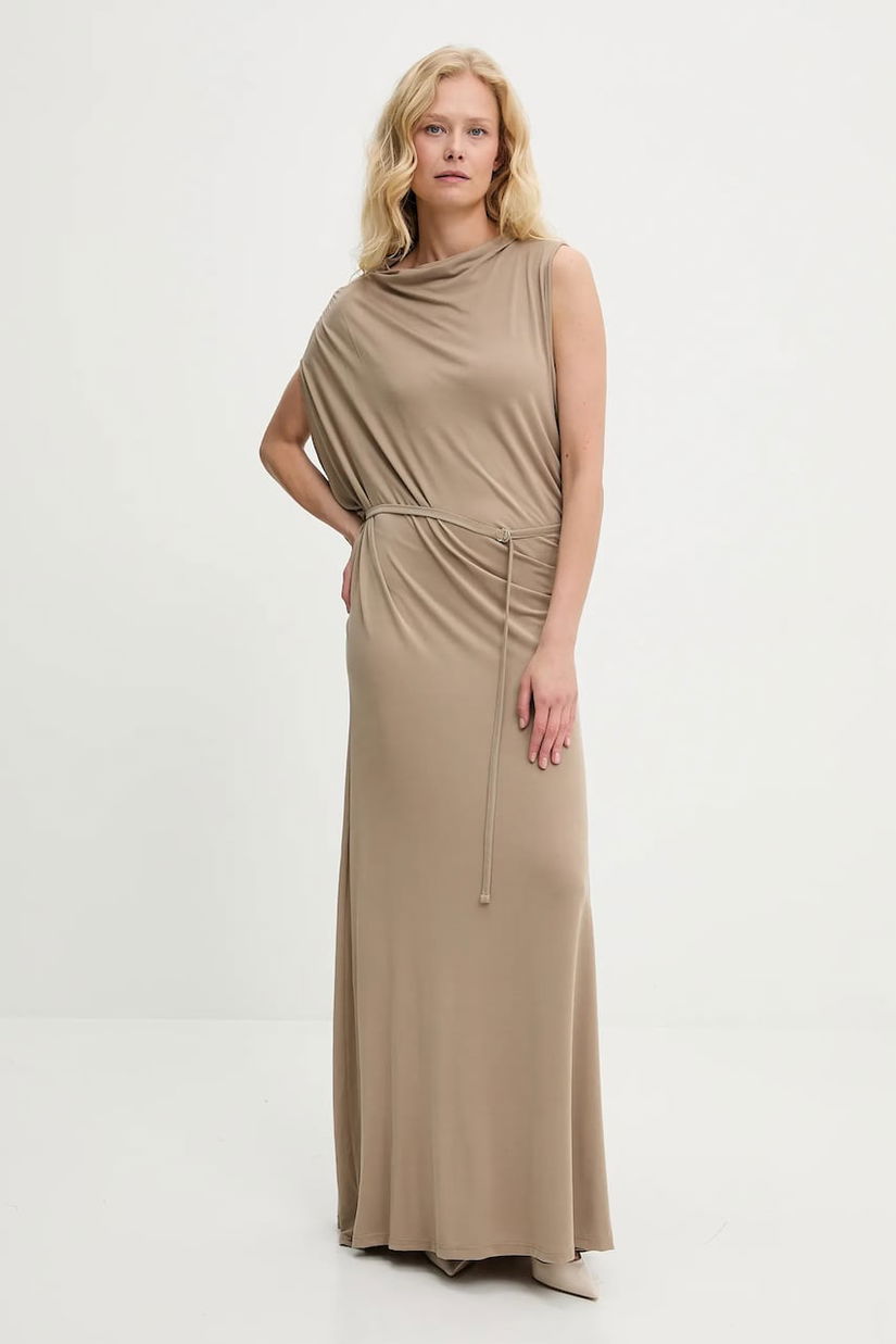 Answear Lab rochie culoarea bej, maxi, drept