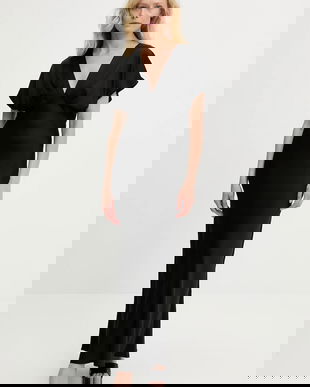 Answear Lab rochie culoarea negru, maxi, evazati