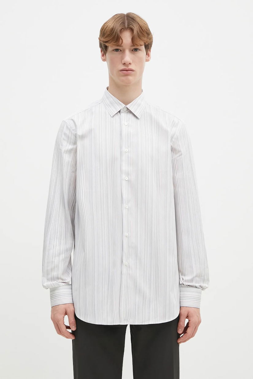 Paul Smith cămașă din bumbac bărbați, culoarea alb, cu guler clasic, regular fit, M1R-800P-P00811