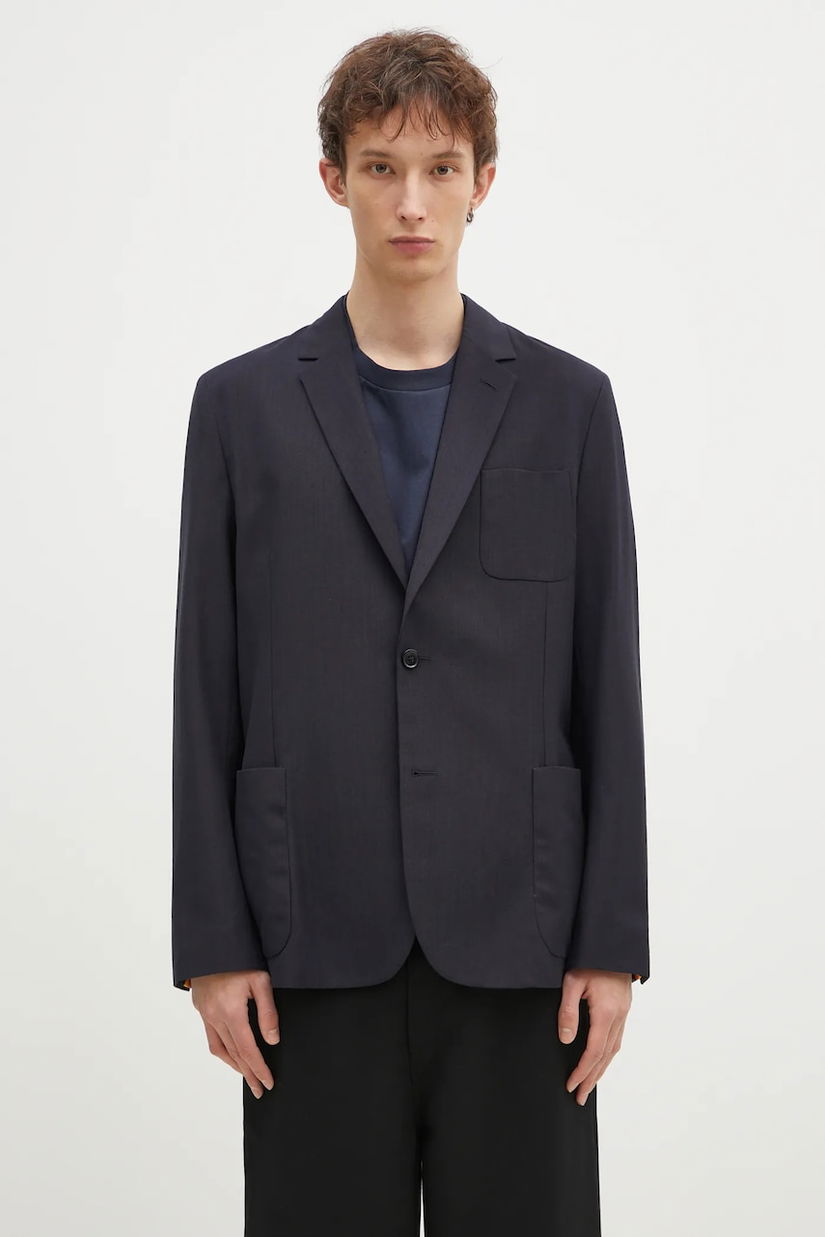 Paul Smith sacou din lână culoarea bleumarin, M1R-2321-P02571