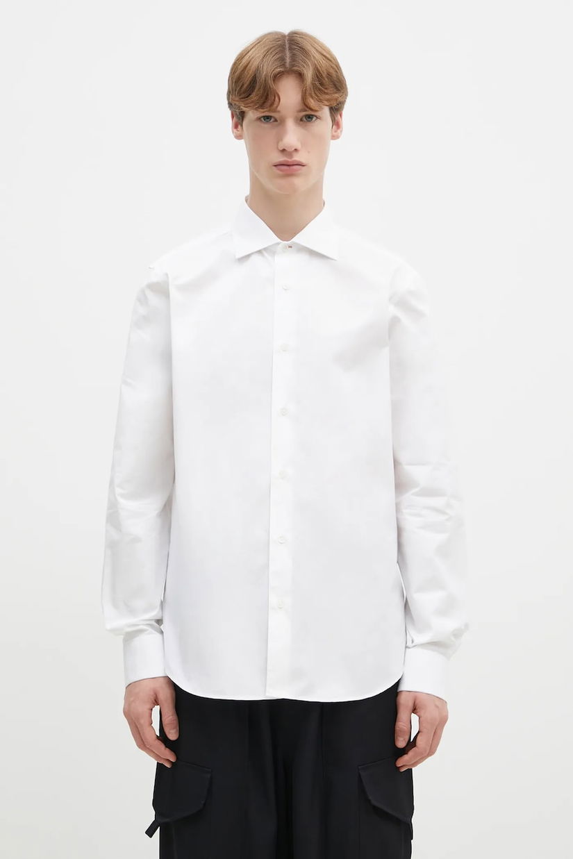 Paul Smith cămașă din bumbac bărbați, culoarea alb, cu guler clasic, slim, M1R-790Y-M00050