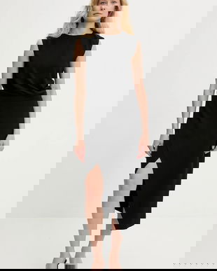 Answear Lab rochie culoarea negru, midi, mulata