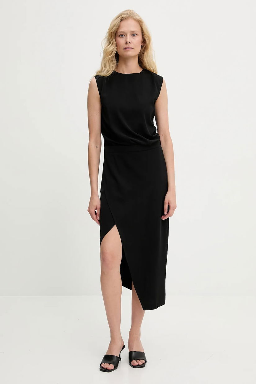 Answear Lab rochie culoarea negru, midi, mulata