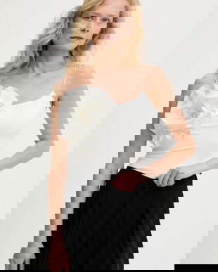 Answear Lab body culoarea alb, neted