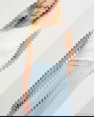 Answear Lab body culoarea bej, neted