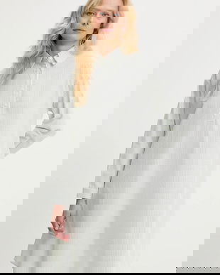 Answear Lab rochie din in culoarea verde, mini, oversize