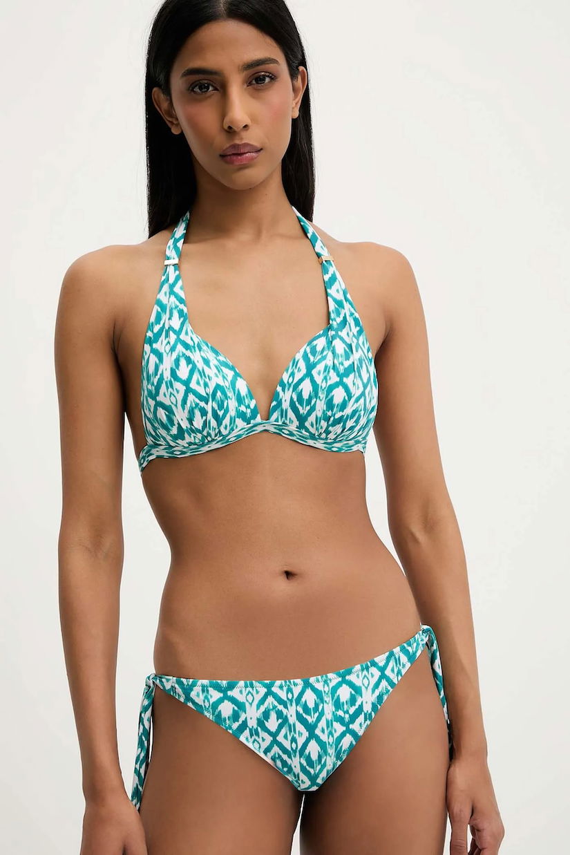 Answear Lab costum de baie din două piese culoarea verde, cupa rigidizata