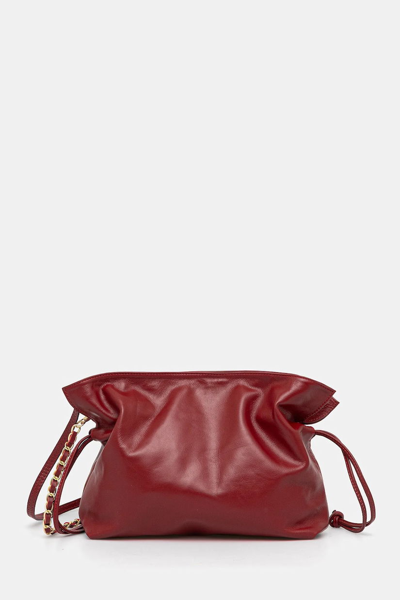 Answear Lab poseta de piele culoarea rosu