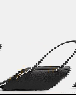 Answear Lab poseta de piele culoarea negru