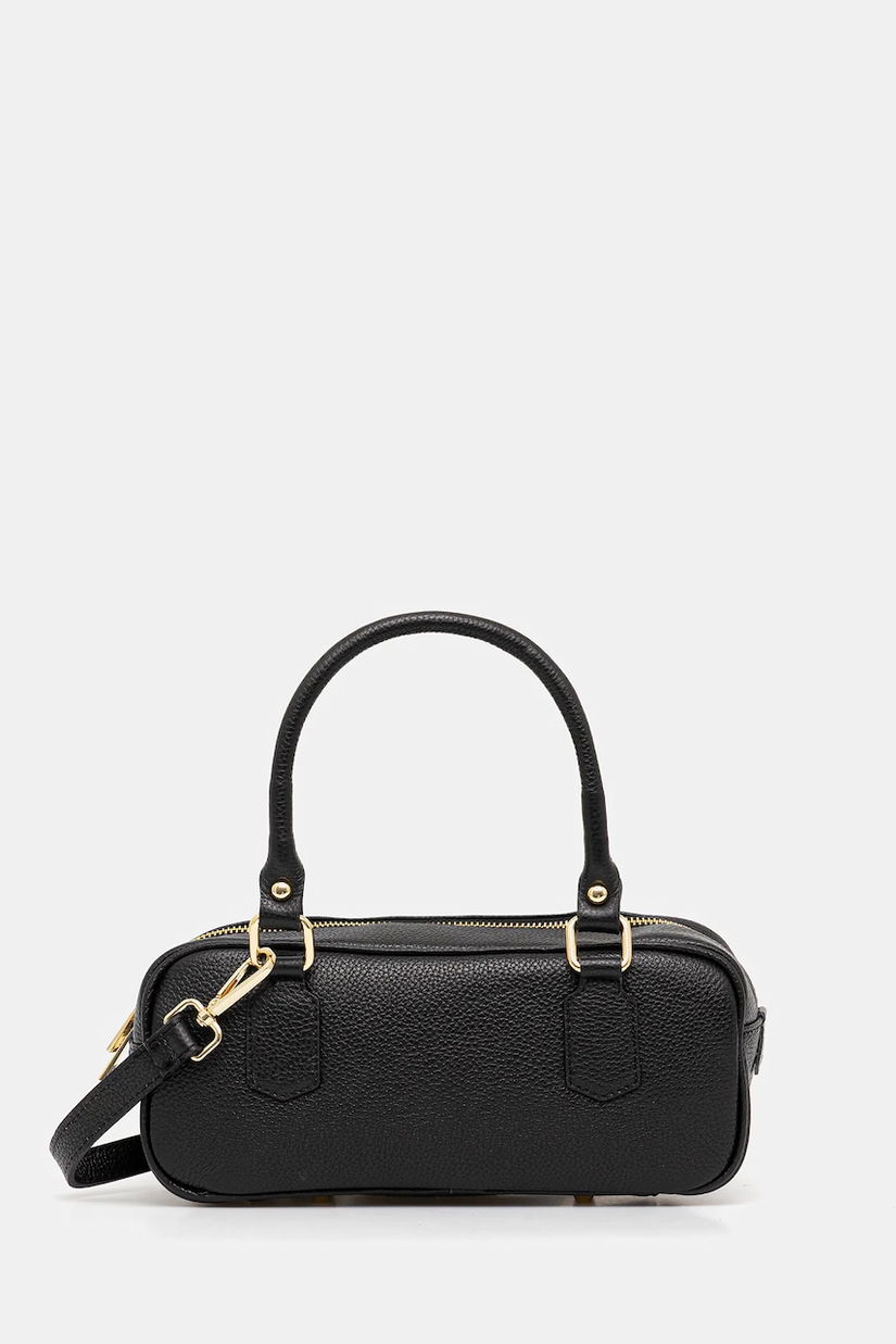 Answear Lab poseta de piele culoarea negru