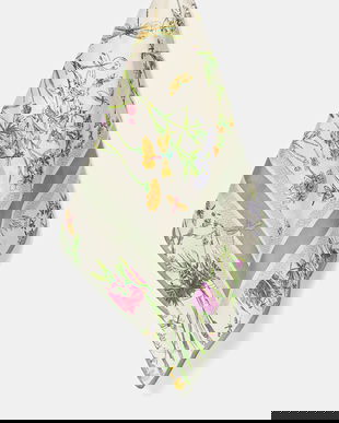 Answear Lab fular eșarfă de mătase culoarea turcoaz, modelator