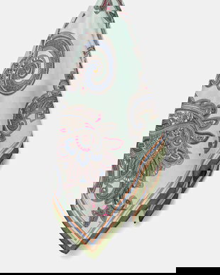 Answear Lab eșarfă cu mătase culoarea verde, modelator