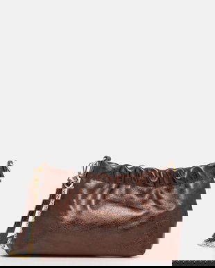 Answear Lab poseta de piele culoarea maro