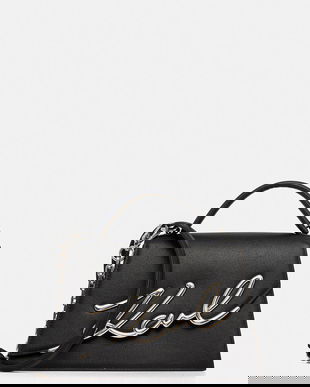 Karl Lagerfeld geantă de piele K/SIGNATURE culoarea bej, A1W30036