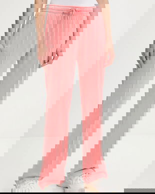 Juicy Couture pantaloni de trening culoarea verde, cu imprimeu, JCAPW045