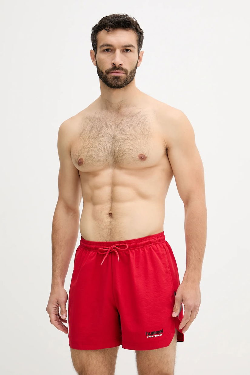 Hummel pantaloni scurți de baie hmlNED SWIM SHORTS culoarea rosu, 227641