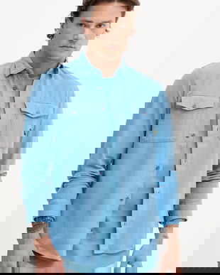 G-Star Raw camasa din bumbac culoarea verde, cu guler clasic, regular