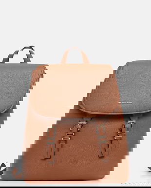 MICHAEL Michael Kors ghiozdan de piele QUINN culoarea maro, mare, uni, 30T5GQNB2L