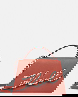 Karl Lagerfeld poșetă de piele K/SIGNATURE culoarea bej, A1W30036