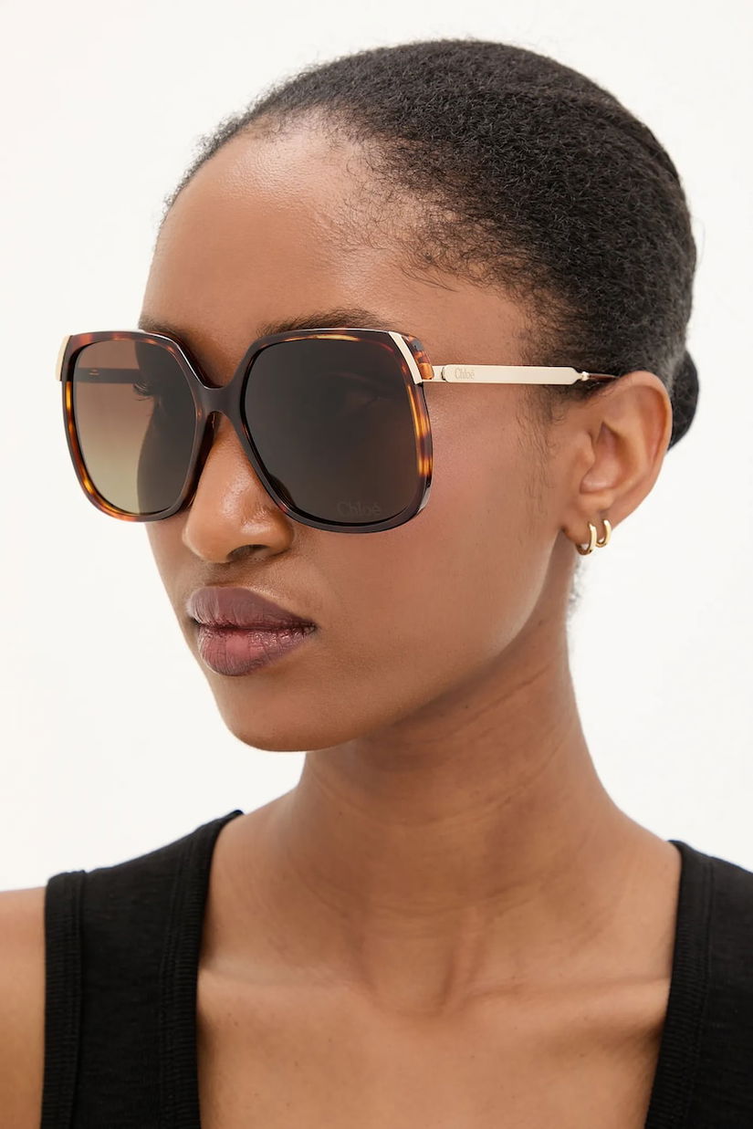 Chloé ochelari de soare culoarea bordo, CH0286S