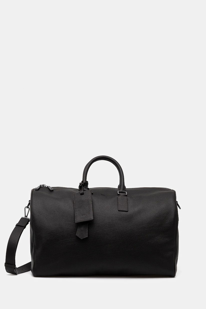 BOSS geantă de piele x David Beckham culoarea maro, 50549409