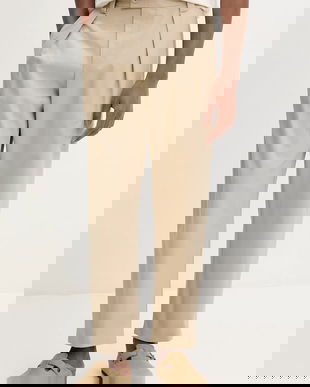 A.P.C. pantaloni de bumbac pantalon renato bărbați, culoarea bej, cu fason chinos, COHFU.H08428