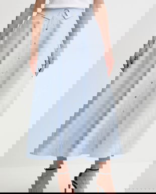 Karl Lagerfeld fustă din bumbac maxi, evazati, A2W12005